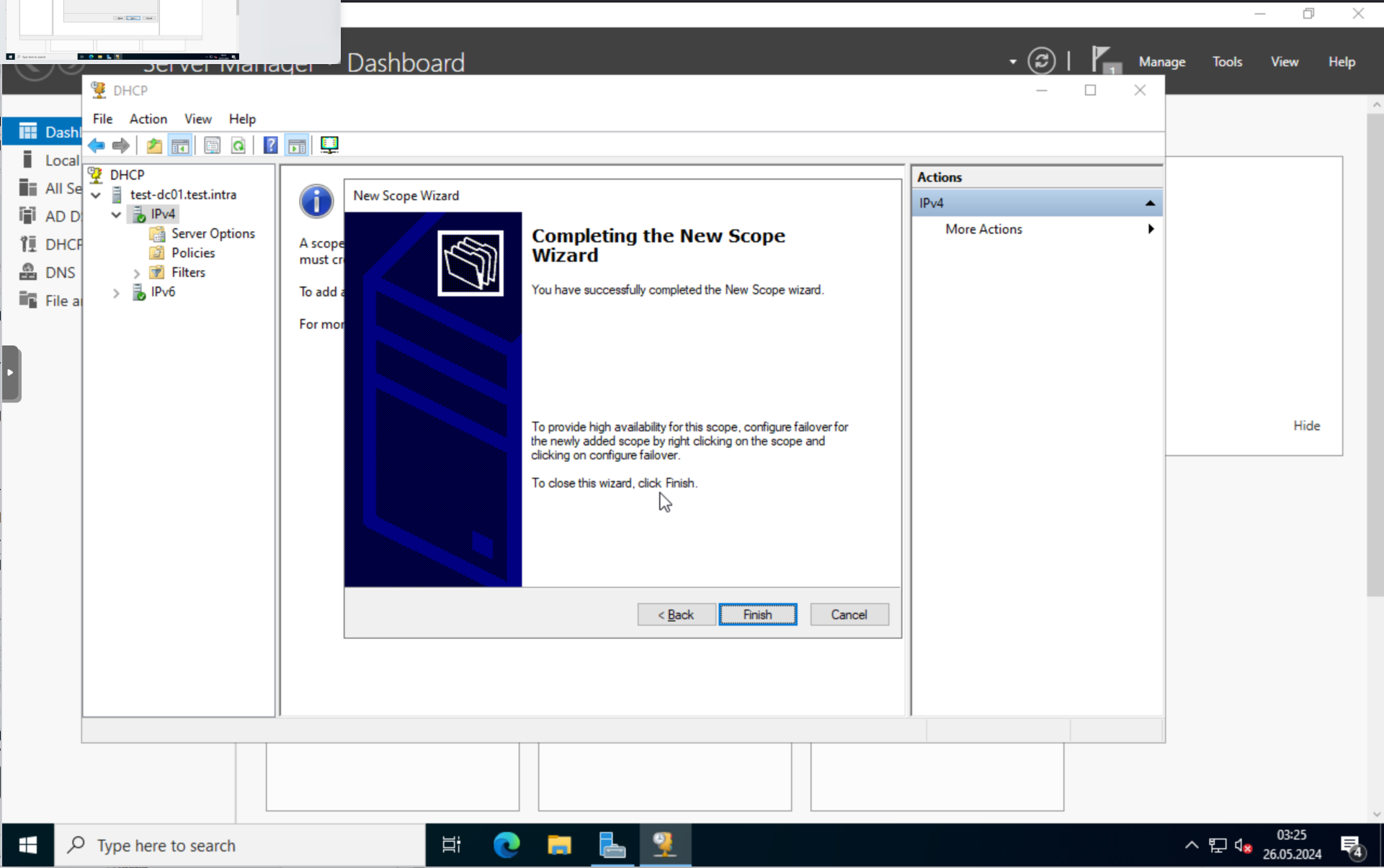 DHCP: Scope options configured