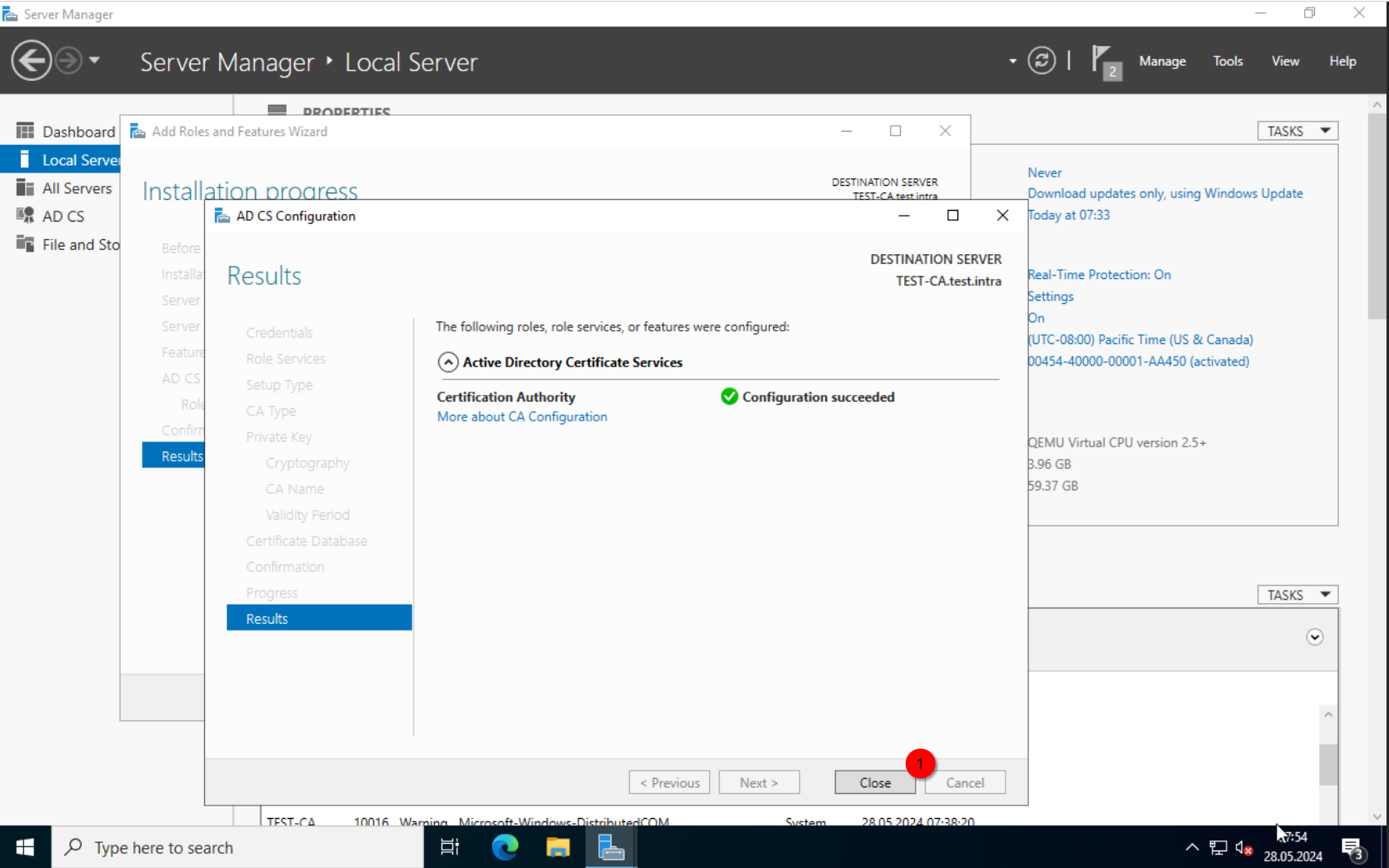 ADCS Config: Review configuration before applying