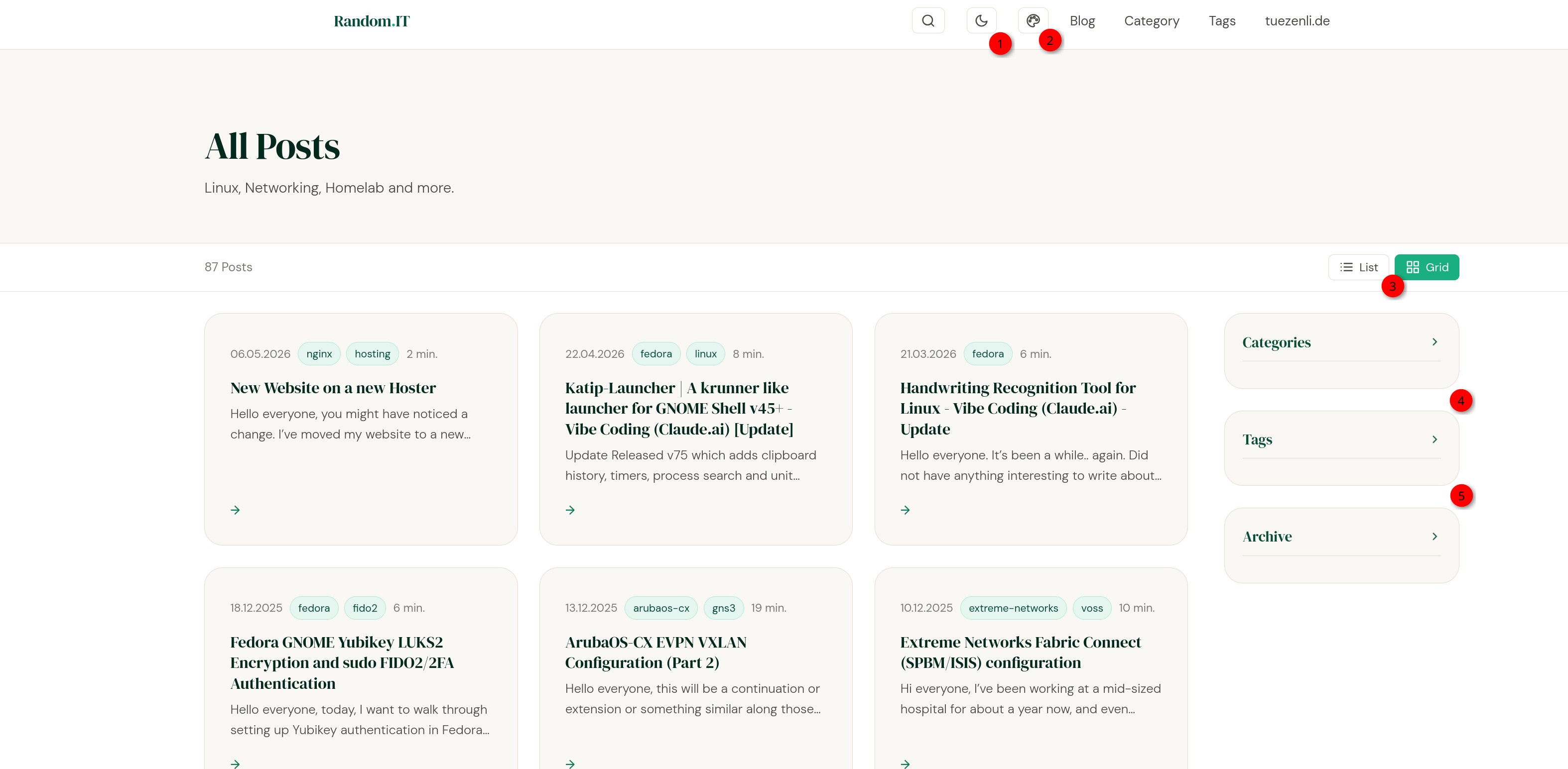 New Website: Overview of the new main page